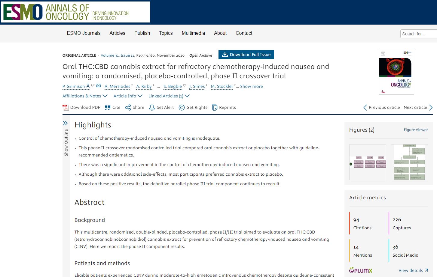 chemotherapy-induced nausea and vomiting screenshot